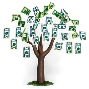 Money Tree With Dollar Leaves Png 99 PNG image