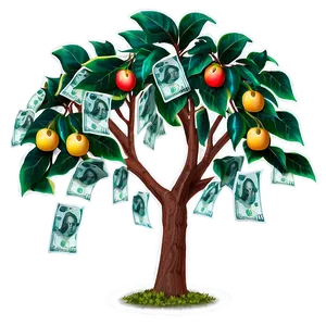 Money Tree With Fruits PNG Vkc18 PNG