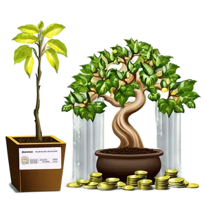 Money Tree With Waterfall PNG Muk