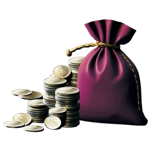 Moneybag With Coins PNG 06132024 PNG