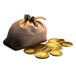 Moneybag With Coins PNG Otc PNG