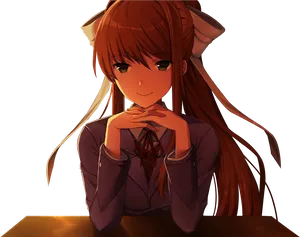 Monika D D L C Character Art PNG image