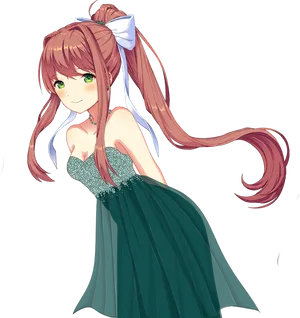 Monika Green Dress D D L C PNG image