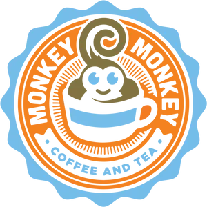 Monkey Coffee Tea Logo PNG