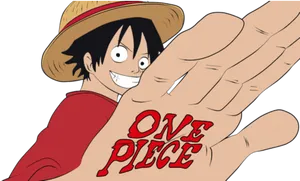 Monkey D Luffy One Piece Palm PNG image