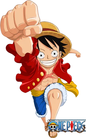 Monkey D Luffy One Piece Power Pose PNG image