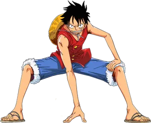 Monkey D Luffy One Piece Stance PNG image