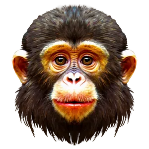 Monkey Face Watercolor Painting PNG 06272024 PNG