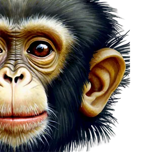 Monkey Face Watercolor Painting PNG 16 PNG