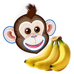 Monkey Face With Banana PNG 29