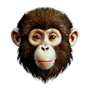 Monkey Face With Flowers PNG 06272024