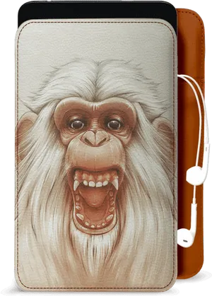 Monkey Illustration Tablet Case PNG image