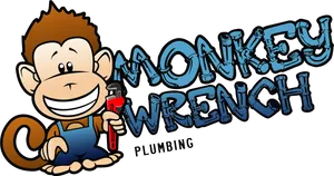 Monkey Wrench Plumbing Logo PNG image