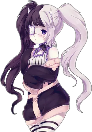 Monochrome_ Anime_ Girl_with_ Bunny