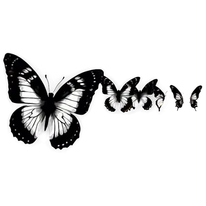Monochrome Butterfly Graphic PNG Jeo31 PNG