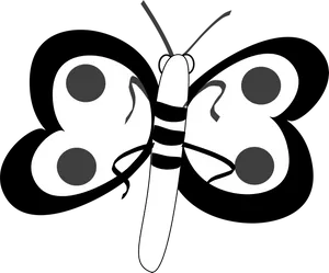 Monochrome_ Butterfly_ Illustration PNG image