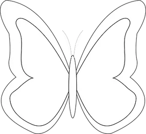 Monochrome Butterfly Silhouette