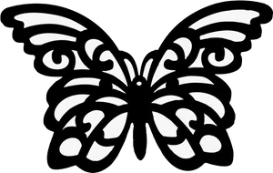 Monochrome Butterfly Vector Art PNG image