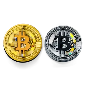 Monochrome Crypto Coin PNG Wmn