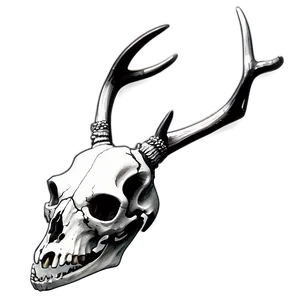 Monochrome Deer Skull PNG Lxg7