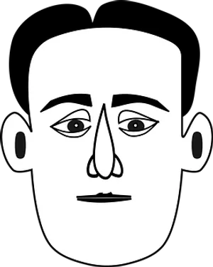 Monochrome Face Tear Drop PNG