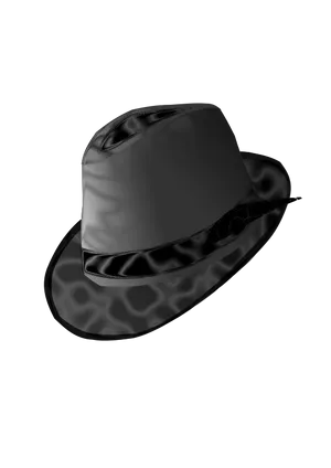 Monochrome Fedora Hat Shadow