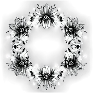 Monochrome Floral Pattern Png Isp76 PNG image