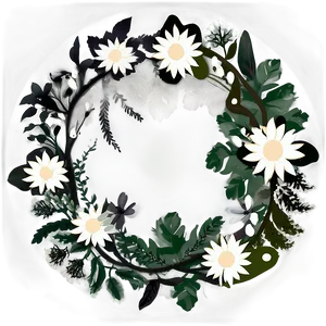 Monochrome Flower Circle PNG Vpy95 PNG