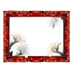 Monochrome Flower Frame Png 05252024 PNG image