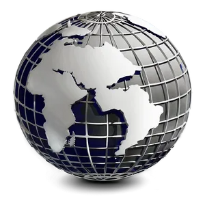 Monochrome Globe Design Png Wad PNG image