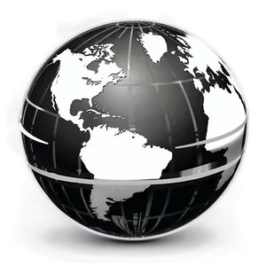 Monochrome Globe Design Png Ywg PNG image