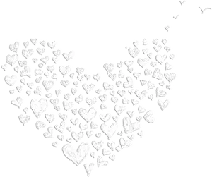 Monochrome_ Heart_ Collage PNG image