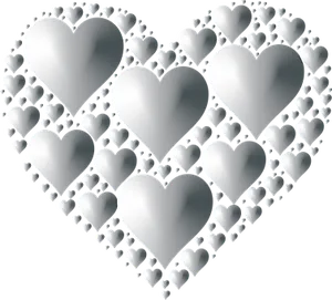 Monochrome Hearts Collage