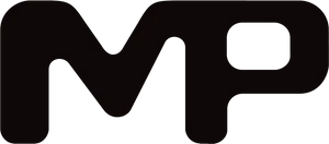 Monochrome M P Logo PNG image