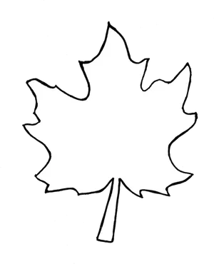Monochrome Maple Leaf Silhouette PNG image