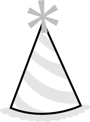 Monochrome Party Hat Graphic PNG image