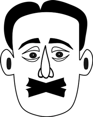 Monochrome Sadness Expression PNG