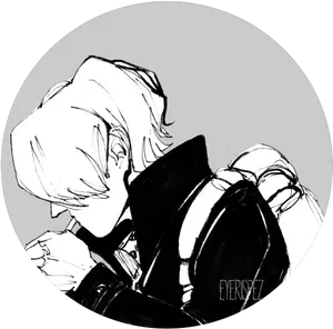 Monochrome Sanji Sketch PNG image