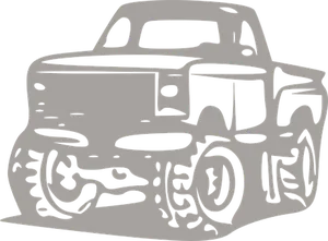 Monochrome Truck Silhouette