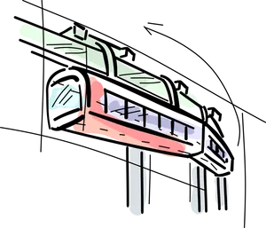 Monorail_ Cartoon_ Illustration PNG image