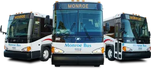 Monroe Bus Fleet Tour Transportation PNG image