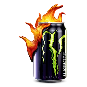 Monster Energy Drink Fiery Theme PNG Htv
