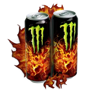 Monster Energy Drink Fiery Theme PNG Loa79