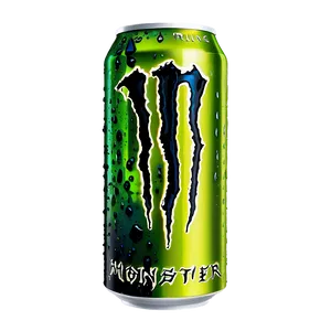 Monster Energy Drink With Dew Drops PNG Uog90