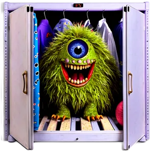 Monster Hiding In Closet PNG 05232024