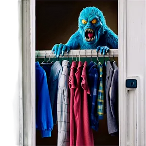 Monster Hiding In Closet PNG Eff