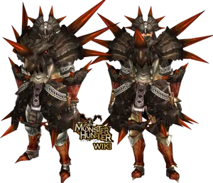 Monster Hunter Armored Character PNG image