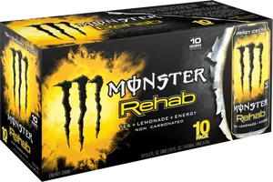 Monster Rehab Energy Drink Pack PNG