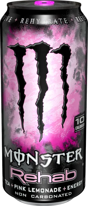 Monster Rehab Pink Lemonade Energy Drink Can PNG