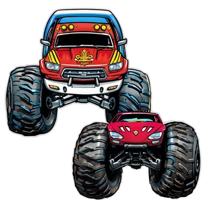 Monster Truck Smash PNG Lae60